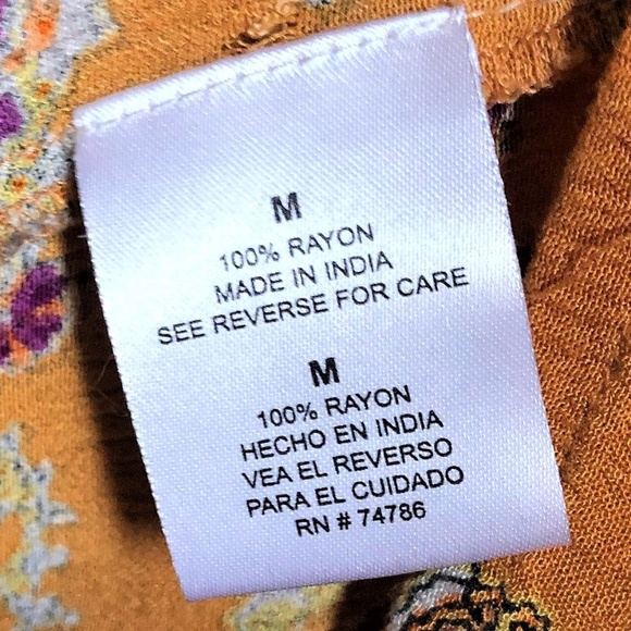 Patrons of Peace Orange Floral Empire Waist Dress - Picture 6 of 8